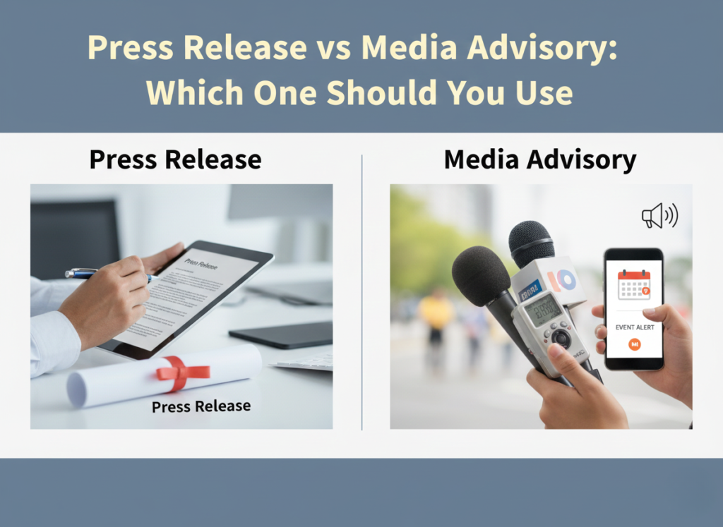 Press Release vs Media Advisory: Which One Should You Use